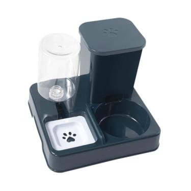 Imagem de Fenteer 2 em 1 Automático Pet Waterrer Pet Food Bowl, tigela de água para beber, dispensador automático de alimentador de gatos para cães pequenos animais