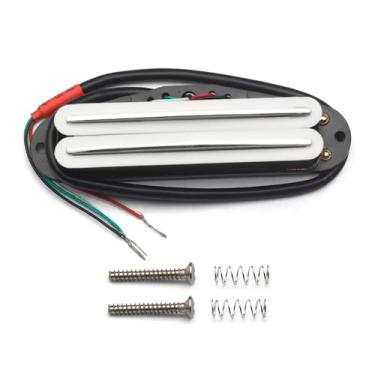 Imagem de SAPHUE Captador De Guitarra Duplo Humbucker Single-Coil, Compatível Com Fender Strat Squier Tele Electric (Branco)