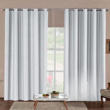 Imagem de Cortina Blackout Premium Corta Luz Total Com Isolamento Térmico E Acústico Tecido Durável Para Qualquer Ambiente(GELO,2,80M x 2,30M)