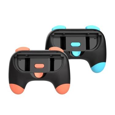 Imagem de XHSESA Handle Grips for Switch 2, ABS Durable Gaming Cartoon joystick for JoyCon controller (Red+Blue)