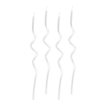 Imagem de Vela Palito De Aniversário Espiral Branco Pérola 4 Unid. - Silverfesta