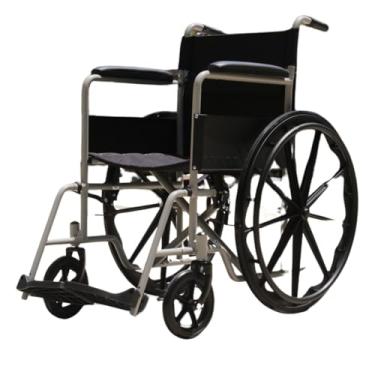 Imagem de Cadeira de Rodas Dobrável Pneu antifuro Aço Carbono 46 cm Suporta Até 110 kg - Health Clean PRO8000