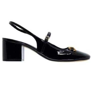 Imagem de Sapato Slickback Bico Quadrado Feminino Arezzo A13657 Preto-Feminino
