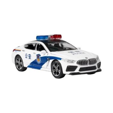 Imagem de Crianças 1:32 Liga M8 Carro De Polícia Brinquedo Com Som Leve Pneus De