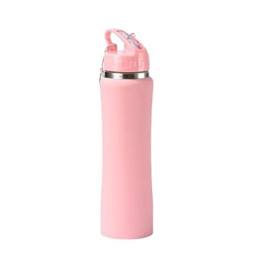 Imagem de Garrafa Térmica 750ml Bebidas Inox squeeze com Bico ideal para Hidratação (Rosa)