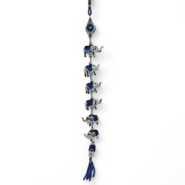 Imagem de Móbile Trio Elefantes da Sorte com Murano Olho Grego 44 cm - Flash