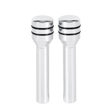 Imagem de WALFRONT Tampa de Agulhas de Knauf de Porta Interior de Porta de Alumínio de Alumínio automático. Segurança de Carro Fácil Decorativa para Todos Os Carros (Prata)