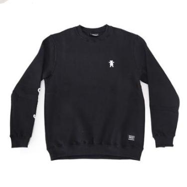 Imagem de Moletom Grizzly Careca Mini Bear Script Crewneck - Preto-Masculino