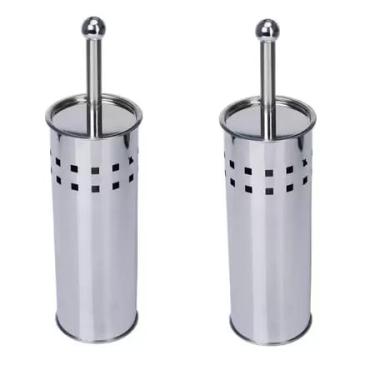 Imagem de Kit 3 Escovas Sanitária De Inox Com Suporte Limpa Vaso Privada Banheiro Não Enferruja(2 ESCOVAS)