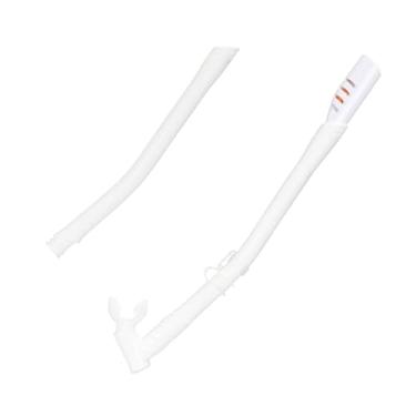 Imagem de Vaveren Snorkel seco com comprimento ajustável, snorkel profissional leve para natação, tubo de respiração estendido para adultos, mergulho com ao ar livre, Branco