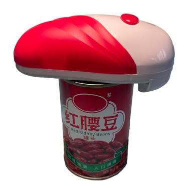 Imagem de Abridor de latas elétrico, abra qualquer lata com o botão de um toque, melhor presente para chefe com idosos e mães (vermelho)
