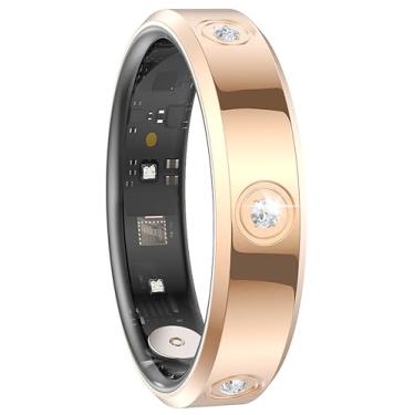 Imagem de CNBRO Anel inteligente ultra estreito monitor de frequência cardíaca anel de sono confortável rastreador fitness saúde pedômetro contador de passos calorias à prova d'água senhoras anéis inteligentes