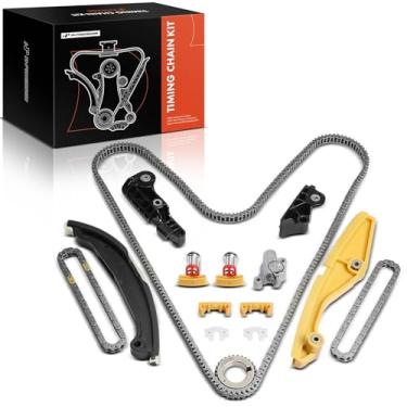 Imagem de A-Premium Kit de corrente de distribuição de motor de 13 peças com tensor e guia/amortecedor e roda dentada compatível com Ford Transit-150, Transit-350 HD, 2015-2016 - 3,5L