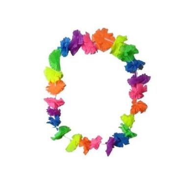 Imagem de Colar Havaiano Neon Colorido 26Cm - Festas e Fantasias