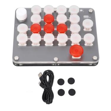 Imagem de 21 teclado de teclas programáveis com botão Eixo vermelho USB C BT Conexão com uma mão Macro Mechanical Keyboard for Black Myth: para Wukong