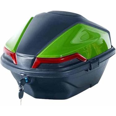 Imagem de Mala De Motocicleta Top Case 28 Litros Top Case Universal Com Placa De Instalação Para Scooter Moto Moped & Quad, White