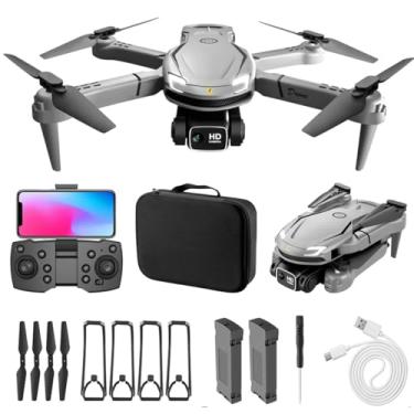 Imagem de Drones V88 com câmera, vídeos 4K HDR, 45 minutos de voo com 2 baterias, mini drone de 250g do tamanho da palma da mão para iniciantes e adultos, retorno inteligente, siga-me, voo em círculo, voo por toque, transmissão WiFi (Cinza)