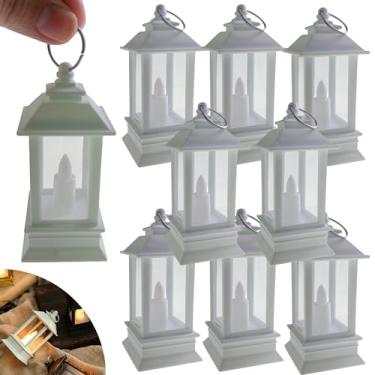 Imagem de Kit 8 Mini Lamparina Vela Led Decorativa Fofa p/Festas Eventos Jantares Segura (Branca)