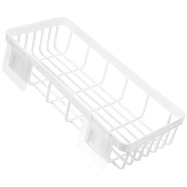 Imagem de Luxshiny Suporte De Armazenamento De Parede: Suporte De Armazenamento De Banheiro Organizador De Drenagem Para Produtos De Higiene Pessoal - Branco