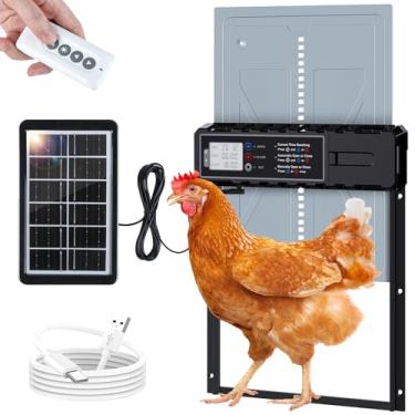 Imagem de WEIDUOMALY Porta Automática Para Galinheiro, Movida A Energia Solar, Com Temporizador E Sensor De Luz, Display Lcd, Controle Remoto, 4 Modos, Liga Alumínio, Solar Automática, Anti-Beliscão, À Prova