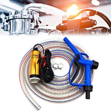 Imagem de KIMISS Dispensador de Reabastecimento de Bomba Elétrico de 12V - Bomba Portátil Leve Com Taxa de Fluxo de 30L/min para, Querosene e água - Inclui Mangueira e Arma de Reabastecimento (aleatório)