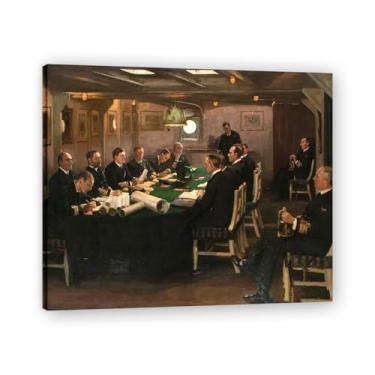 Imagem de The End John Lavery Classic Realist Portrait & War Scene Canvas Art – Decoração de parede de arte irlandesa para casa emoldurada 30 x 36 cm