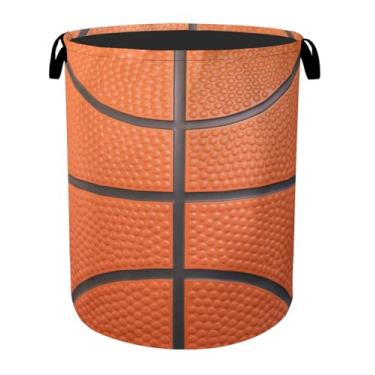 Imagem de Cesta de roupa de basquete com alças – cesto dobrável extragrande para banheiro/lavanderia/quarto/dormitório, cesto de armazenamento de tecido lavável
