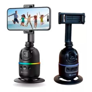 Imagem de Gimbal Suporte Celular Gira 360 Reconhecimento Facial Tiktok SUPORTE 360 - RASTREAMENTO FACIAL Tripé Telefone Para Câmera Inteligente Transmissão Vídeo Estabilizador Celular