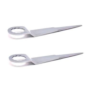 Imagem de FUBAOLAI Lâminas de corte oscilante reta de 12,7 cm 073 lâmina de cortador de para-brisa para vedante de janela, para-brisas, ferramentas de substituição de faca de ar de vidro automotivo (2 pacotes)