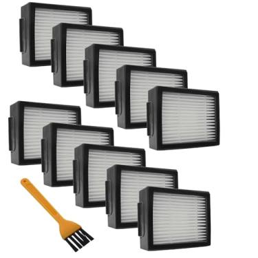 Imagem de Pacote com 10 filtros de substituição de alta eficiência para Roomba e, i & j Series - Compatível com modelos iRobot Roomba i3 i7 j7 i4 i6 E5 E6 e Plus (+), peça nº 4639161, com escova de limpeza