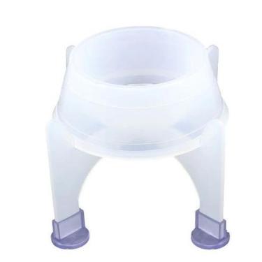 Imagem de Comedouro Lilopety Kit Super- Suporte Color P - Branco c/ suporte pret