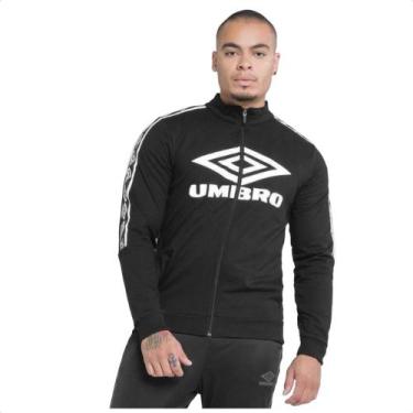 Imagem de Jaqueta Umbro Large Diamond Club Masculina, P, Preto, Branco