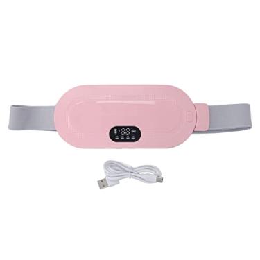 Imagem de Almofada de aquecimento menstrual USB Carregamento elétrico sem fio Ajusta Corrente portátil Corrente para mulheres alívio de cãibras Material Abs 185x85x25mm (Rosa)