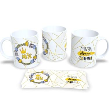 Imagem de Caneca Dia das Mães em Porcelana Amor de Mãe em Cada Gole (Minha eterna rainha)