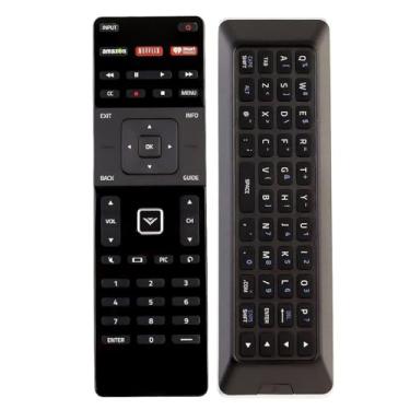 Imagem de Novo controle remoto QWERTY com dupla face XRT500 com retroiluminação compatível para Vizo 2015 2016 Smart TV M43-C1 M49-C1 M50-C1 M55-C2 M60-C3 M65-C1P502UI-B1E P552UI-B2 P602UI-B3 P652UI-B2 E401i-a3 M602BE M652IBE 2