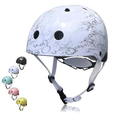 Imagem de Capacete de bicicleta infantil, ajustável, para meninos e meninas, para crianças de 3 a 5 a 8 anos, para vários esportes, ciclismo, skate, patins e patins