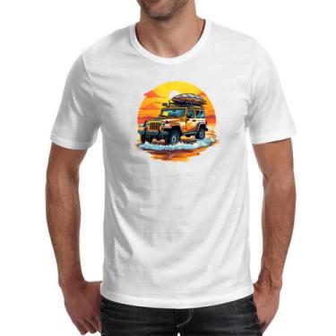 Imagem de Camiseta Unissex Aventura jeep praia sunset - Alearts, GG