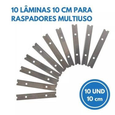 Imagem de Lamina Para Raspador Espátula 10 Cm Multiuso Bralimpia 10 un, jogo de 