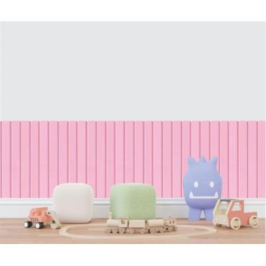 Imagem de Adesivo de Parede Ripa Ripado Rosa Cerca de Madeira - Colakoala Adesiv