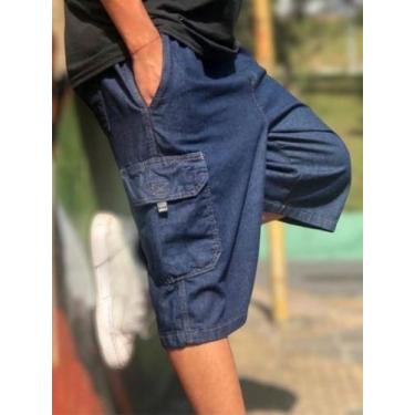 Imagem de Bermuda Masculina Cargo Dazzling Jeans Balão Extra Grande Bolso Origin