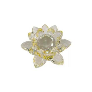 Imagem de Enfeite Decoração de Cristal Vidro Flor de Lotus Para Sala Quarto Cris