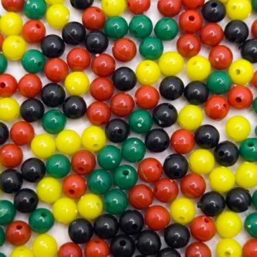 Imagem de Miçanga Passante Bola Lisa Plástico Colorido 6mm 1000pçs 150g - Macall