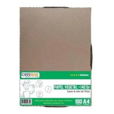 Imagem de Papel Vegetal A4 210x297mm 142g Caixa Com 100 Folhas - Cassmar