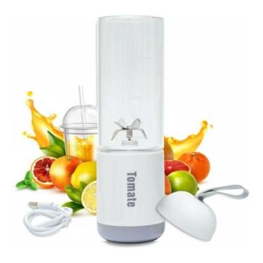 Imagem de Liquidificador Portátil Tomate M-007 330Ml Jarra De Vidro, Branco, Rec