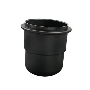 Imagem de IEUDNS Copo dosador de 58 mm, fácil de limpar, prático, engrossador, reutilizável, leve, alimentador de pó, acessório para máquina de café expresso para, Preto