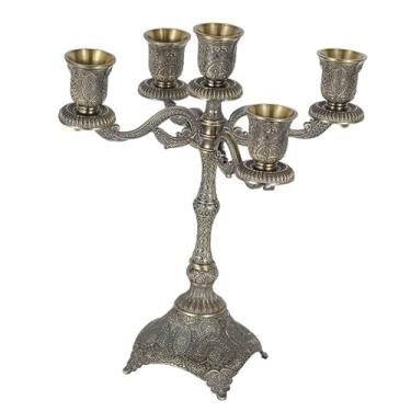 Imagem de Generic Suporte de vela cônico, candelabro, castiçal de fazenda, candelabro para cozinha, casamento, dia dos namorados, natal, 5 Braços