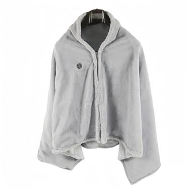 Imagem de Generic Cobertor Portátil Aquecido Elétrico Usb 60X30 Em Três Níveis De Temperatura, Proteção Contra Superaquecimento, Cinza, Materiais Macios E Amigáveis À Pele, Lavável Máquina, Fecho Zíper