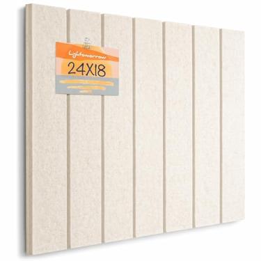 Imagem de Quadro de avisos, placa de feltro de 61 x 45 cm, quadro de pinos decorativos, quadro de cortiça de 10 cm x 8 cm alternativo para parede, quadro fotográfico dobrável com 20 pinos - listras de aveia