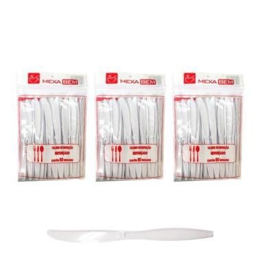 Imagem de FACA descartável Reforçada Sobremesa Almoço Jantar Kit 3 - Mexa Bem