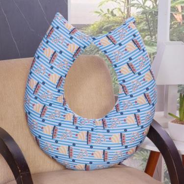 Imagem de Almofada para Amamentação de Bebê Menino com Capa Removível - AVM Enxo